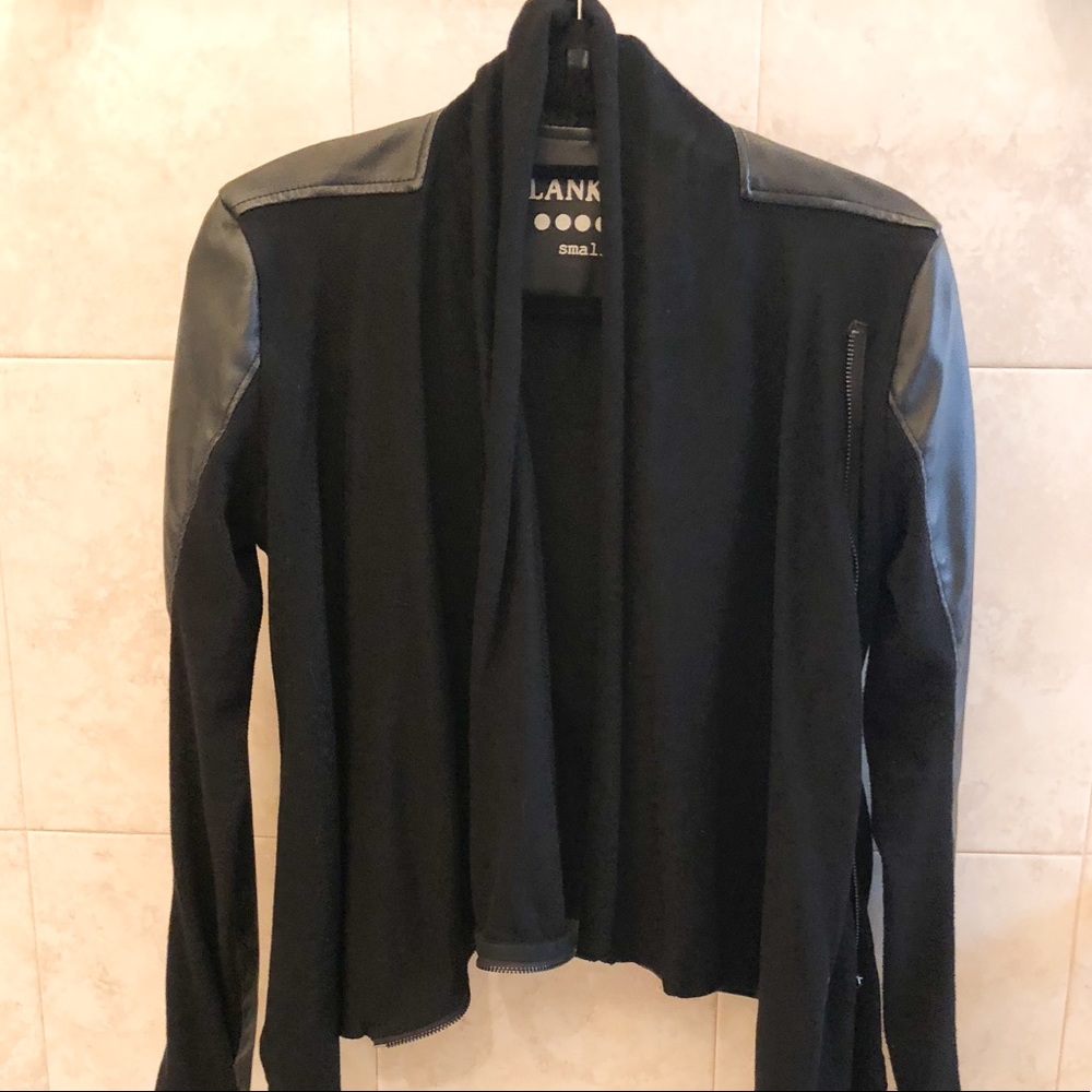 BLANK NYC Faux Leather Sleeves Jacket
